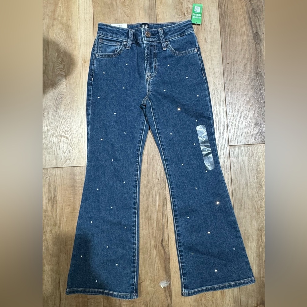 NWT Gap 70’s Flare High Rise Rhinestone Jeans Size 6